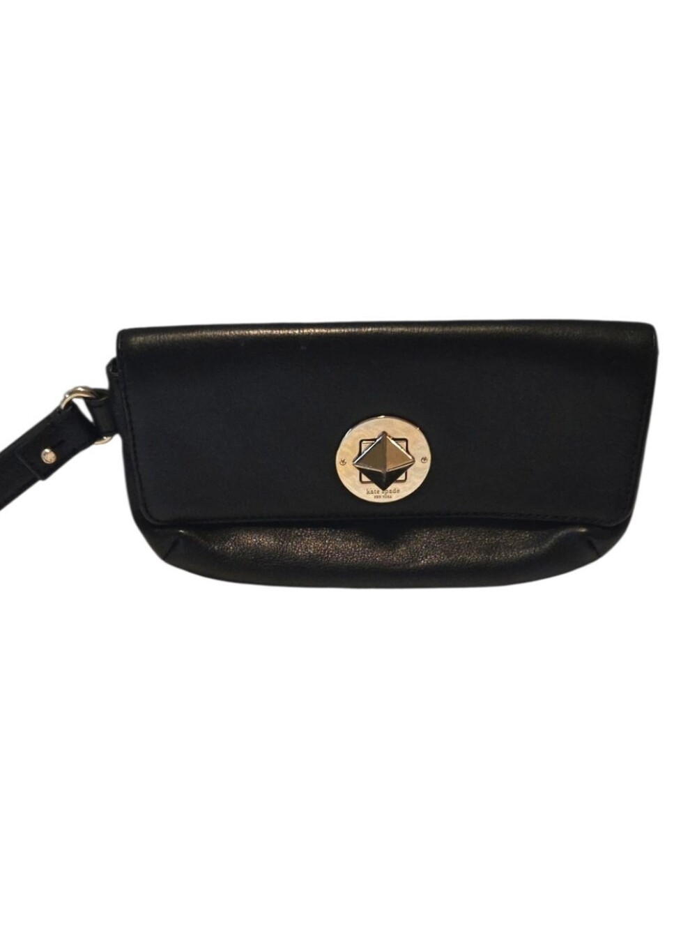 KATE SPADE Black Leather Clutch/Wristlet Chrystie Street Evan